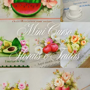 Imagem de capa para o Curso online (PDF) MINI CURSO- FLORAIS E FRUTAS COM STENCIL