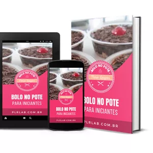 Imagem de capa para o Ebook E-BOOK PLR - BOLO NO POTE PARA INICIANTES