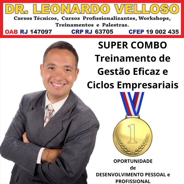 Imagem de SUPER COMBO: 3 EM 1 : TREINAMENTO de GESTÃO EFICAZ E CICLOS EMPRESARIAIS criado por DR. LEONARDO VELLOSO na hotmart