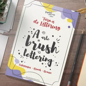 Imagem de capa para o Ebook Apostila Brush Lettering 