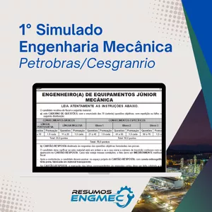 Imagem de capa para o Ebook 1° Simulado Eng Mec - Petrobras/Cesgranrio.