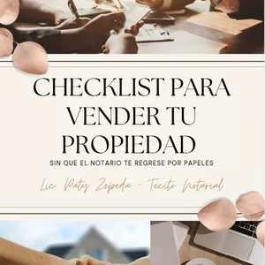 Imagen de portada para Ebook Checklist para vender tu propiedad (sin que el notario te regrese por papeles)