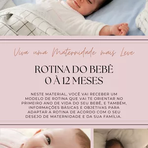 Imagem de capa para o Ebook Rotina do Bebê - 0 a 12 meses