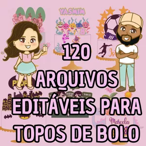 Imagem de capa para o Curso online 120 Arquivos de Topos de Bolo