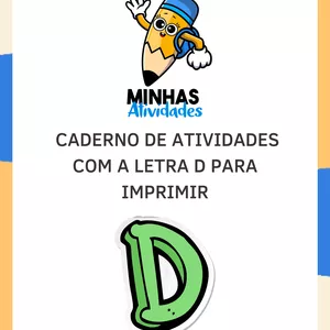 Imagem de capa para o Ebook Combo com 18 Atividades com a Letra D