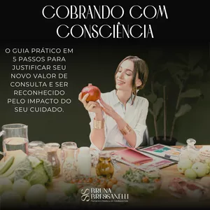 Imagem de capa para o Ebook Cobrando com Consciência: O guia prático em 5 passos para justificar seu novo valor de consulta e ser reconhecido pelo impacto do seu cuidado.