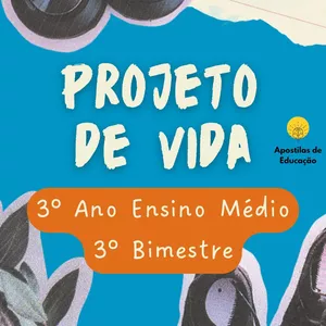 Imagem de capa para o Ebook Projeto de Vida 3º Ano 3º Bimestre (Ensino Médio) - Apostila com Planos de Aula