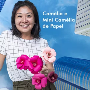Imagem de capa para o Curso online Camélia e Mini Camélia de Papel