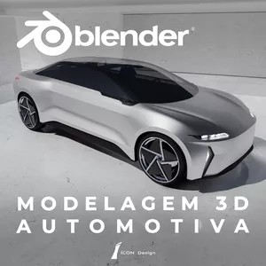 Imagem de capa para o Curso online Modelagem 3D Automotiva no Blender | ÍCON DESIGN