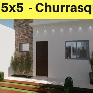 Imagem de capa para o Curso online Projeto Casa pequena 5x5 (quitinete) com churrasqueira