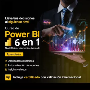 Imagen de portada para Curso online Power Bi 6 en 1 