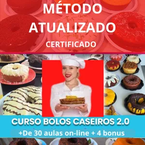 Imagem de Curso de Bolos Caseiros 100% online criado por Danilo na hotmart