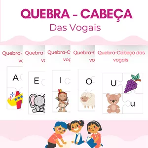 Imagem de capa para o Ebook Quebra-Cabeça das vogais 