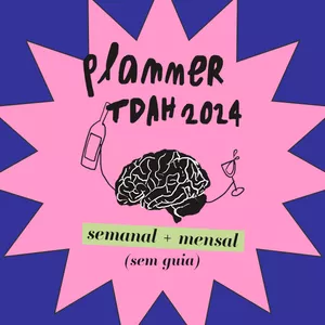 Imagem de capa para o Ebook Planner TDAH Semanal + Mensal 2024 (sem guia)