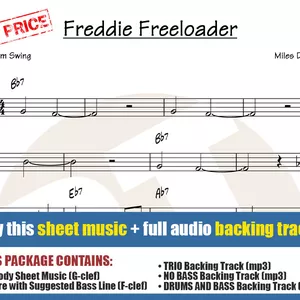 Cover image for Online course Freddie Freeloader (Sheet Music + Backing Tracks)