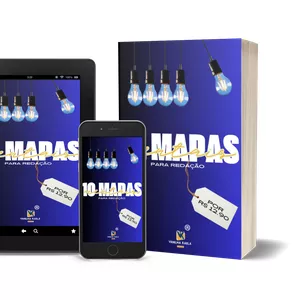 Imagem de capa para o Ebook 10 MAPAS MENTAIS PARA REDAÇÃO DO ENEM E SSA 