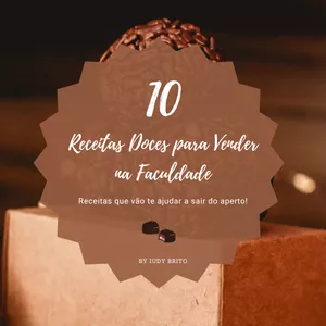 Imagem de capa para o Ebook 10 Receitas Doces para Vender na Faculdade