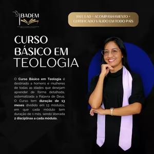 Imagem de capa para o Curso online Curso Básico em Teologia 24 meses de Acesso