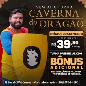 Imagem de capa para o Curso online Aulão PM-PI - Caverna do Dragão - Prof. Hudson Dedé