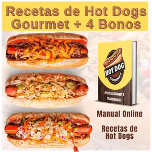 Imagen de portada para Ebook Curso - Hot Dog Gourmet - Perrito caliente gourmet - Mejores Recetas