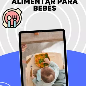 Imagem de capa para o Ebook  Comidinha Feliz: Guia Completo de Introdução Alimentar para Bebês 