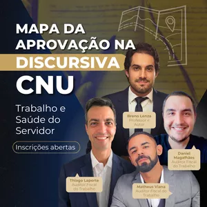 Imagem de capa para o Curso online Mapa da Aprovação na Discursiva CNU 2.0 - Vagas OUVINTES