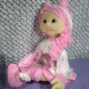 Imagem principal do produto curso  confecção da boneca gatinha da coleção bichinhos