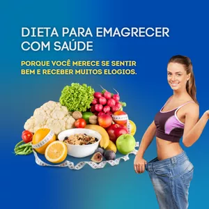 Imagem de capa para o Ebook Dieta para emagrecer com Saúde