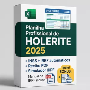 Imagem de capa para o Curso online Planilha Profissional de Holerite e Contra-Cheque 2025 – Cálculo Automático + Recibo + Simulador IRPF