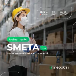 Imagem de capa para o Evento online SMETA v. 6.1 | Interpretação da Norma – AO VIVO ON-LINE (02/09/2023)