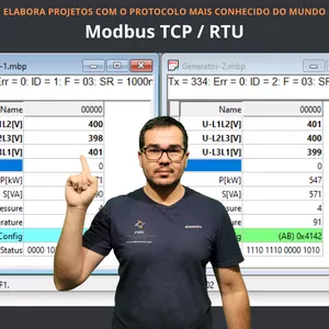 Imagem de capa para o Curso online Modbus TCP / RTU - Elabore projetos com o protocolo mais conhecido do mundo - Curso Automação Industrial da PdAI