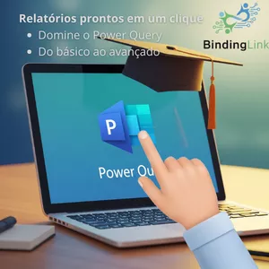 Imagem de capa para o Curso online Relatórios prontos em um clique: Domine o Power Query e automatize tudo, do básico ao avançado, sem complicação.