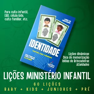 Imagem de capa para o Ebook Identidade - Lições Bíblicas para Ministério Infantil