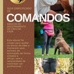 Imagem de capa para o Ebook Guia simplicado de comandos básicos de adestramento para cães em casa
