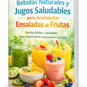 Imagen de portada para Ebook Bebidas Naturales y Jugos Saludables para Acompañar Ensaladas de Frutas