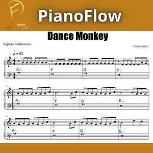 Imagem de capa para o Ebook Partitura Dance Monkey para Piano - Arranjo Simplificado 