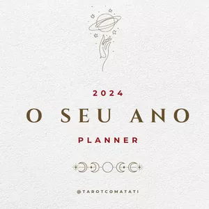 Imagem de capa para o Ebook Planner 2024 - O SEU ANO! by tarotcomatati 
