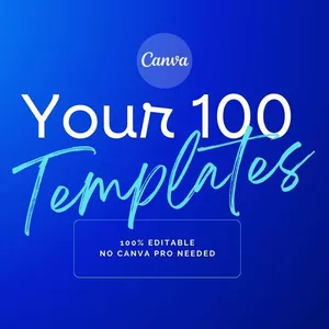 Cover image for Ebook 100 Templates Canva Genius