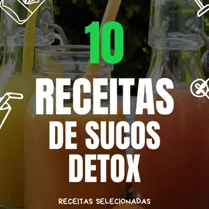 Imagem de capa para o Ebook 10 Receitas de Sucos Detox