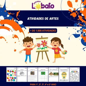 Imagem de capa para o Ebook + de 1.000 Atividades de Artes para 1°, 2°, 3°, 4° e 5º ano - Pequeno Lobato