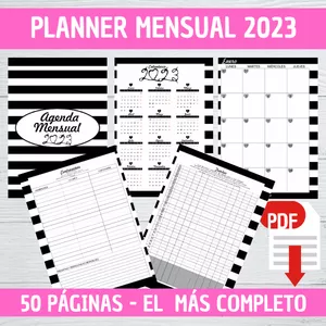 Imagen de portada para Ebook Planner Mensual 2023- Pdf- Imprimible- A4- Doble Página