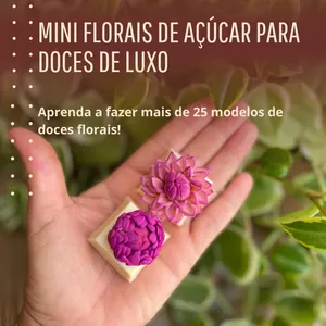 Imagem de capa para o Curso online Mini florais de açúcar para doces de luxo