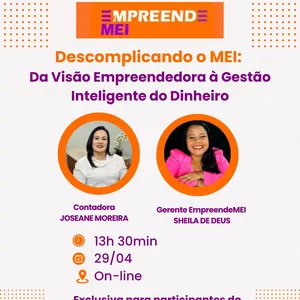 Imagem de capa para o Curso online DESCOMPLICANDO MEI - Da Visão Empreendedora à Gestão Inteligente do Dinheiro