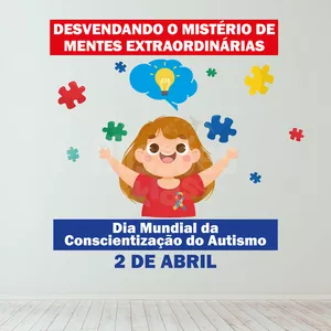 Imagem de capa para o Ebook PAINEL PARA PAREDE- MENTES BRILHANTES ( AUTISMO )