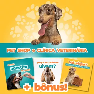 Imagem de capa para o Ebook Pack Canva - Clínica Veterinária / Pet Shop