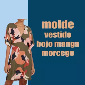 Imagem de capa para o Ebook molde vestido bojo manga morcego
