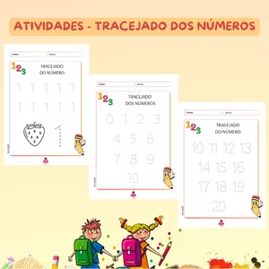 Imagem de capa para o Ebook Atividades - Tracejado dos números