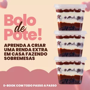 Imagem de capa para o Ebook Bolo de Pote Lucrativo