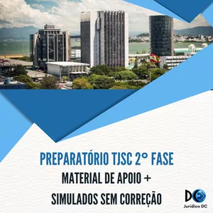 Imagem de capa para o Curso online Preparatório 2° Fase TJSC - Material de Apoio + Simulados SEM Correção Individualizada.