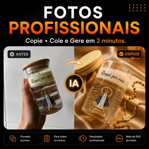 Transforme fotos comuns dos seus produtos em imagens profissionais.